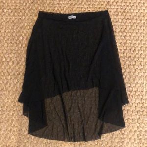 Charms Dancewear High-Low Black Mesh Skirt